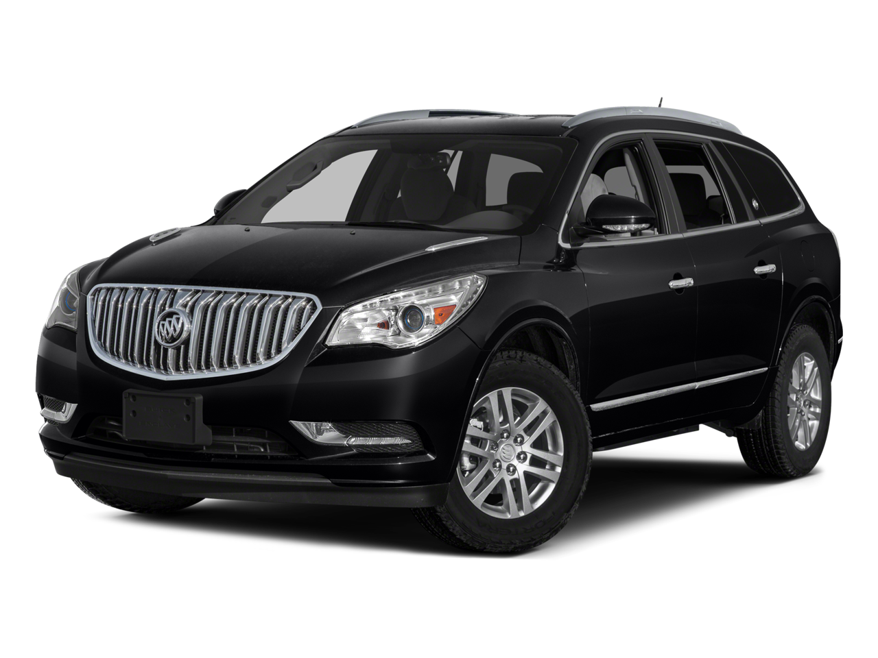 2017 Buick Enclave Leather in White Frost Tricoat — front three-quarter view