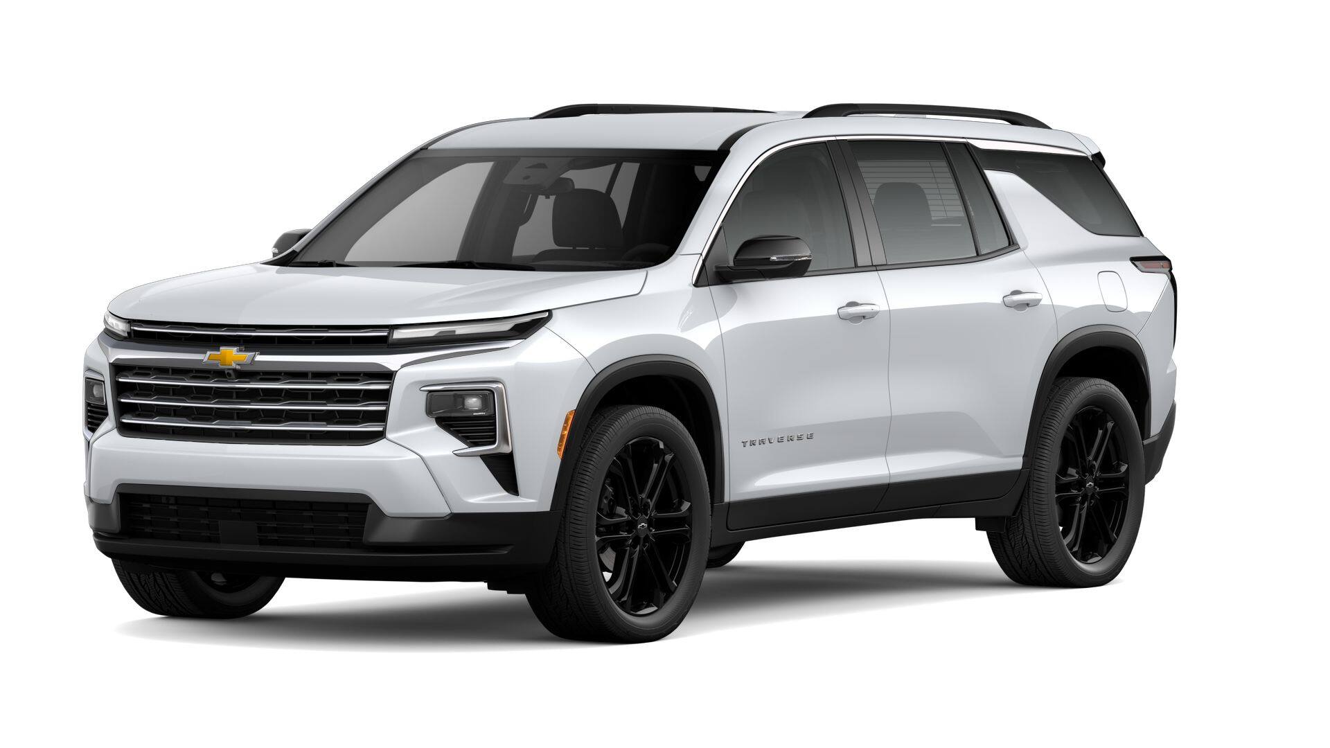 2026 Chevrolet Traverse LT in Summit White — front three-quarter view